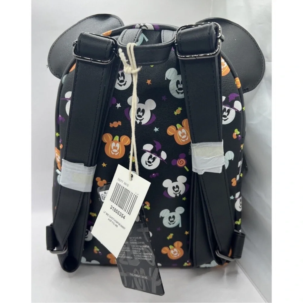 Loungefly Disney Mickey Mouse Halloween Backpack - Black and Orange - Picture 4 of 4